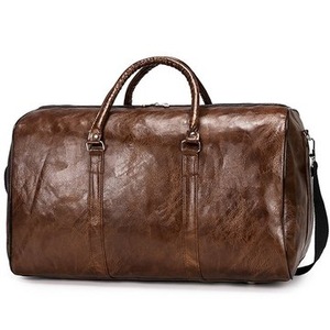 Men Women PU Leather Duffel Bags Waterproof Large Capacity Folding Sports Travel Bag Fitness Yoga Gym Handbag