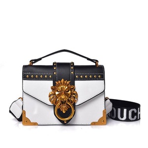Metal Lion Head Mini Small Square Pack Shoulder Bag Crossbody Package Clutch Women Wallet Handbags