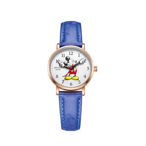 Mickey Cute Quartz Watch Cartoon Waterproof Watch Minnie Mouse Arm Hand Watch-Blue
