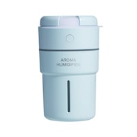 Mini Aromatherapy Humidifier Time Cup Desktop Small Air Humidifier Suitable for Bedroom Car-Blue