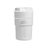 Mini Aromatherapy Humidifier Time Cup Desktop Small Air Humidifier Suitable for Bedroom Car-White