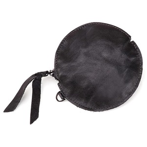 Mini Genuine Leather Round Storage Bag Vegetable Tanned Handmade Coin Bag Cowhide Wallet
