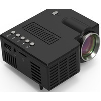 Mini Portable Projector Home Family LED Children Small Mobile Phone Projector Support 1080P-Black