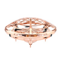 Mini UAV Intelligent Induction Quadcopter UFO Fixed Height Suspended Rotating Flying Saucer Suitable for Children-Gold