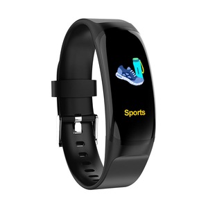 MK04 0.96" IPS Color Screen Smart Bracelet IP67 Waterproof Pedometer Heart Rate Monitor Blood Pressure Sports Watch Wristband BLACK COLOR