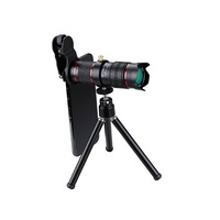 Mobile Telescope Mobile Phone Telephoto 15 Times Telescope Telephoto Mobile Phone Lens Metal Telescope-Black