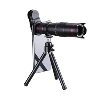 Mobile Telescope Mobile Phone Telephoto 22 Times Telescope Telephoto Mobile Phone Lens Metal Telescope-Black