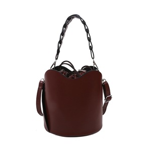 Modern Drawstring Crossbody Bag Vintage Female Travel Solid PU Leather Handbag Fashion Braided Bucket Shoulder Bags
