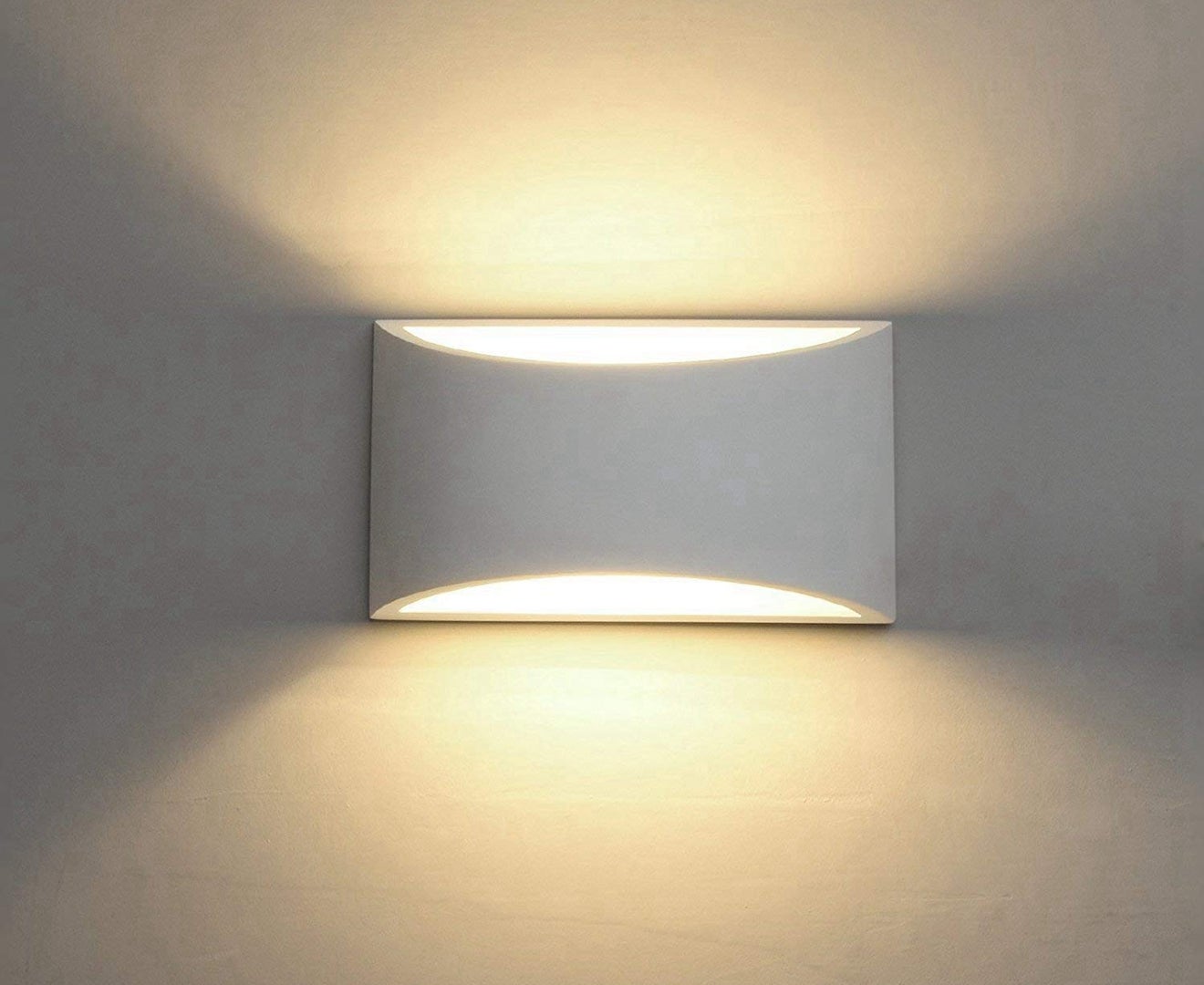 Modern LED Wall Sconce Lighting Fixture Lamps 7W Warm White 2700K Up and Down Indoor Plaster Wall Lamps(with G9 Bulbs Not Dimmable)-Warm White Light