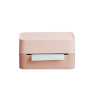 Modern Simple Plastic Tissue Box Creative Solid Color Kitchen Tissue Holder Nordic Style Home Office Tissue Paper Box for Napkin