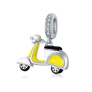 Motorcycle Bike Pendant Charm for Silver plating Bracelet Jewelry