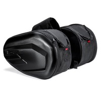 Motorcycle Motorbike Side Saddlebags Panniers Luggage Rear Seat Box Carbon Fiber Grain