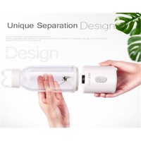 Multi-function 500mL 6 Blades USB Electric Fruit Juicer Smoothie Maker Blender Juice Bottle Cup Machine-WHITE