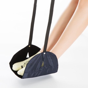 Multifumctional Railway Aircraft Rest Sling Bag Travel Mat Sports Fitness Fatigue Relax Foot Pad BLACK COLOR