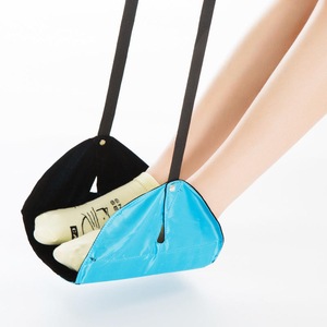 Multifumctional Railway Aircraft Rest Sling Bag Travel Mat Sports Fitness Fatigue Relax Foot Pad BLUE COLOR