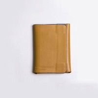 Multifunction Mini Card Holder PU Outdoor Travel Cycling Portable Credit Card Case Wallets Keychain Packet YELLOW COLOR