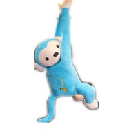 Multifunctional Car Tissue Box Cute Cartoon Paper Napkin Box Monkey Hanging Ornament Blue