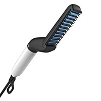 Multifunctional Men Hair Curler Comb Tool Quick Electric Heating Hair Brush