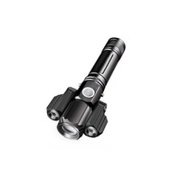 Multifunctional Strong Light Waterproof Flashlight 3 Lamp Head Outdoor Lighting Night Riding Flashlight-E37