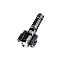 Multifunctional Strong Light Waterproof Flashlight 3 Lamp Head Outdoor Lighting Night Riding Flashlight-E38