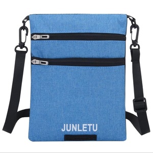 Neck pouch in nylon Neck Wallet Silver Document Card Passport Pouch Multifunctional passport cover Mini Shoulder Bag change bag