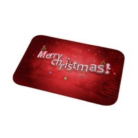 New Christmas Snowman Printed Soft Flannel Floor Mat Bathroom Anti Slip Mat Rug milky_40*120cm