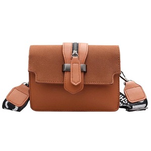 New Handbags for Women Fashion Retro Wide Shoulder Strap Messenger Bag Purse Simple Style Crossbody Bags
