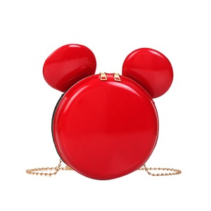 New princess lady bag shoulder lady pu fashion messenger bag mickey mouse cute round bag minnie Coin Hard Shell purse
