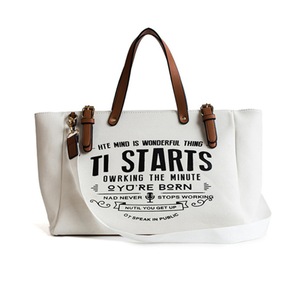 New Woman Tote Bag Fashion Letter Big Capality Canvas Bag Casual Shoulder Messenger Bags Unisex Patchwork Shopping Bag