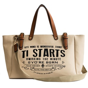 New Women Bag European American Style Canvas Fashion Tote Handbag Ladies Large Capacity Leather Shoulder Messenger Bags
