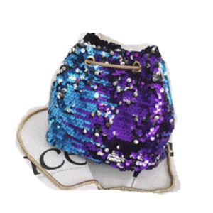 New Women Sequins Drawstring Handbag Shoulder Pouch Bags Ladies Wallet Tote Purse PU Messenger Hobo Bag Satchel Travel Organizer