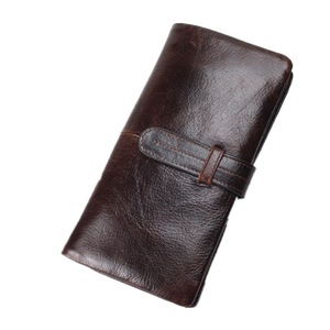 New women wallet high quality Pu Leather long style money clutch bag Fashion Oil wax skin Lady hasp Coin Purse