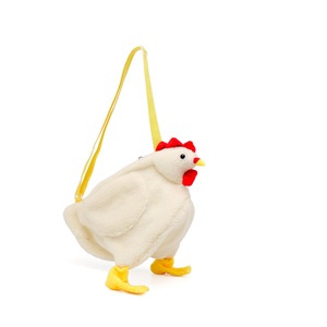 Newest Fashion Plush Crossbody Purse Lightweight Cute Chicken Shoulder Bag Work Traveling Satchel for Women Girls
