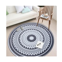 Nordic Style Round Decorative Carpet Area Rug Foot Door Hanging Basket Mat - 1# 60X60CM