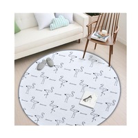 Nordic Style Round Decorative Carpet Area Rug Foot Door Hanging Basket Mat - 5#