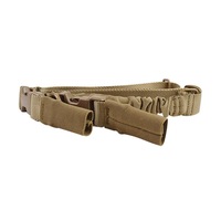Nylon Adjustable Tactical Double Point Strap Gun Sling Rope Lanyard For CS Gun Accessories KHAKI COLOR