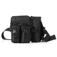 Nylon Camouflage Fishing Bag Fishing Tools Bag Outdoor Multifunctional Waist Bag BLACK COLOR