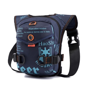 Nylon Drop Waist Leg Drop Bag for Men Fashion Riding Fanny Pack Military Rider Travel Men Messenger Shoulder Bag DBLUE COLOR
