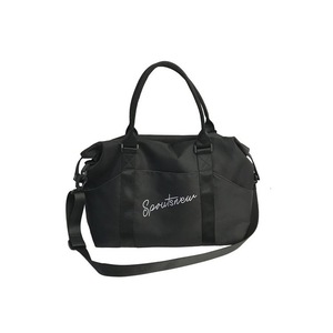 Nylon Shoulder Sports Handbag Large Capacity Travel Bag (Black)