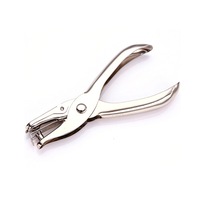 Office supplies metal hand holding single hole punching machine stationery