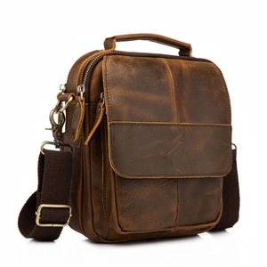 Original Leather Male Fashion Casual Tote bag Design Satchel Crossbody Shoulder bag Tablet Pouch Men