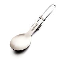 Outdoor EDC Folding Fork Spoon Titanium Alloy Soup Spoon Picnic BBQ Tableware Outdoor Camping SPOON MODEL