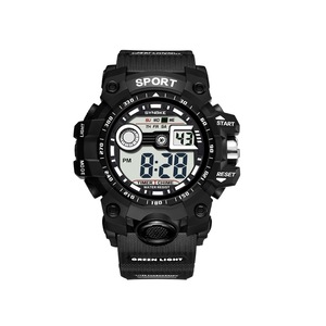 Outdoor Multifunctional Student Watch Men's Sports Electronic Watch - BLACK