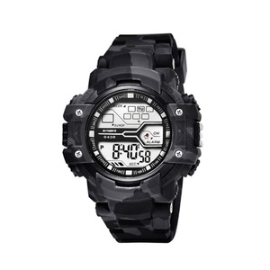 Outdoor Sports Electronic Watch Waterproof Fashion Trend Sports Watch Multifunctional Luminous Watch Suitable for Men-Grey