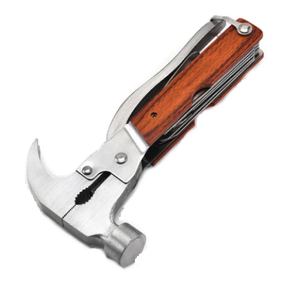 Outdoor Stainless Steel Multi-function Hammer (Hammer + Pliers + Saw Blade + Knife + Bottle Opener)