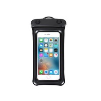Outdoor Swimming Mobile Phone Waterproof Bag Floating Diving Bag - BLACK