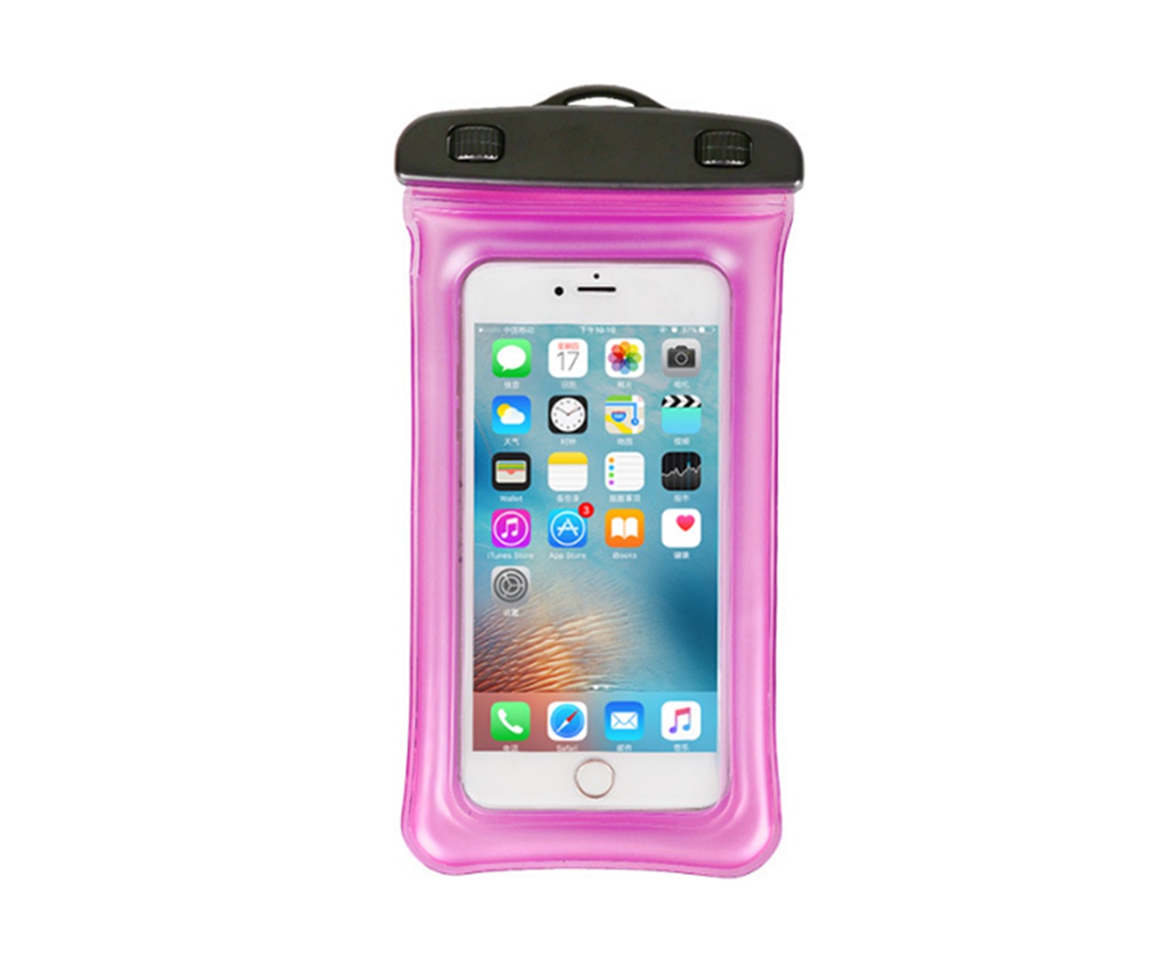 Outdoor Swimming Mobile Phone Waterproof Bag Floating Diving Bag - ROSE RED