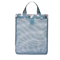; Outdoor Travel Mesh Wash Bag Pack Storage Pouch Summer Beach Swim Handbag BLUE COLOR