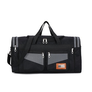 Oxford Cloth Fitness Bag Handbag Outdoor Sports Gym Yoga Bag Travel Crossbody Luggage Bag BLACK COLOR