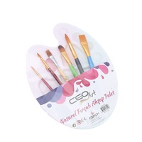 Painting Brush Palette Set Plastic Multi-grid Palette Watercolor Art Painting Supplies Children Paint Brush Set